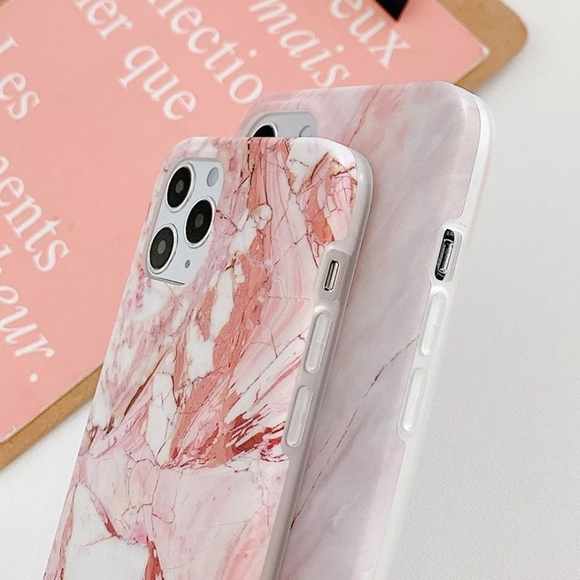 Pink Marble Case for iPhone 12 Case , iPhone 12 Pro Case, iPhone 12 Pro Max Case - Picture 3 of 6